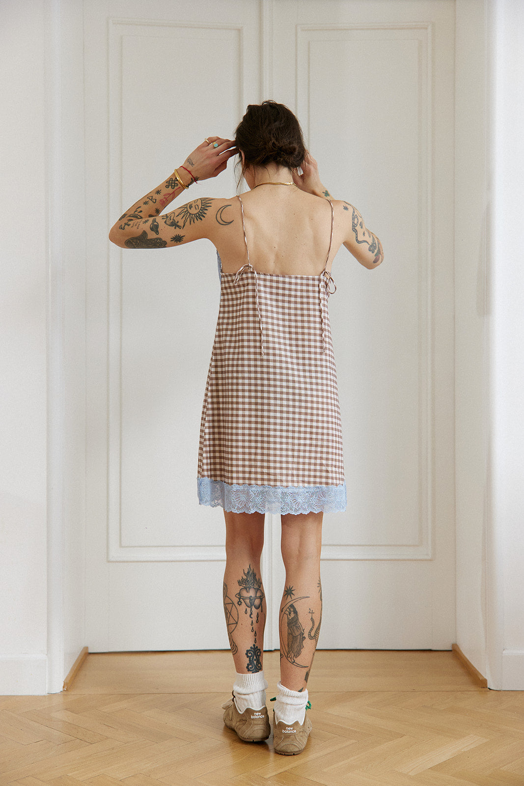 Sukienka Kim Brown Plaid - 16