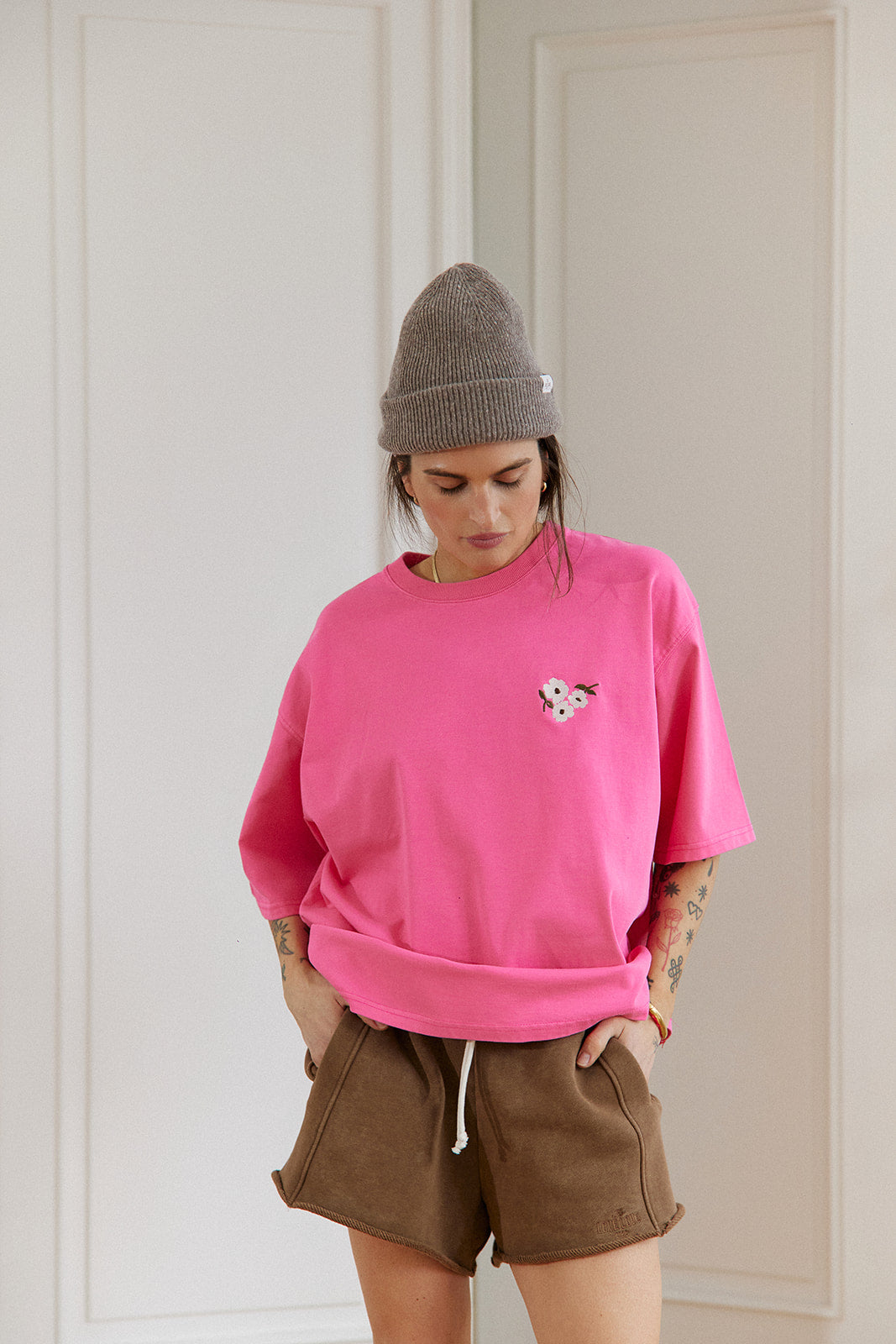 T-shirt Bronx Pink & Flowers - 3