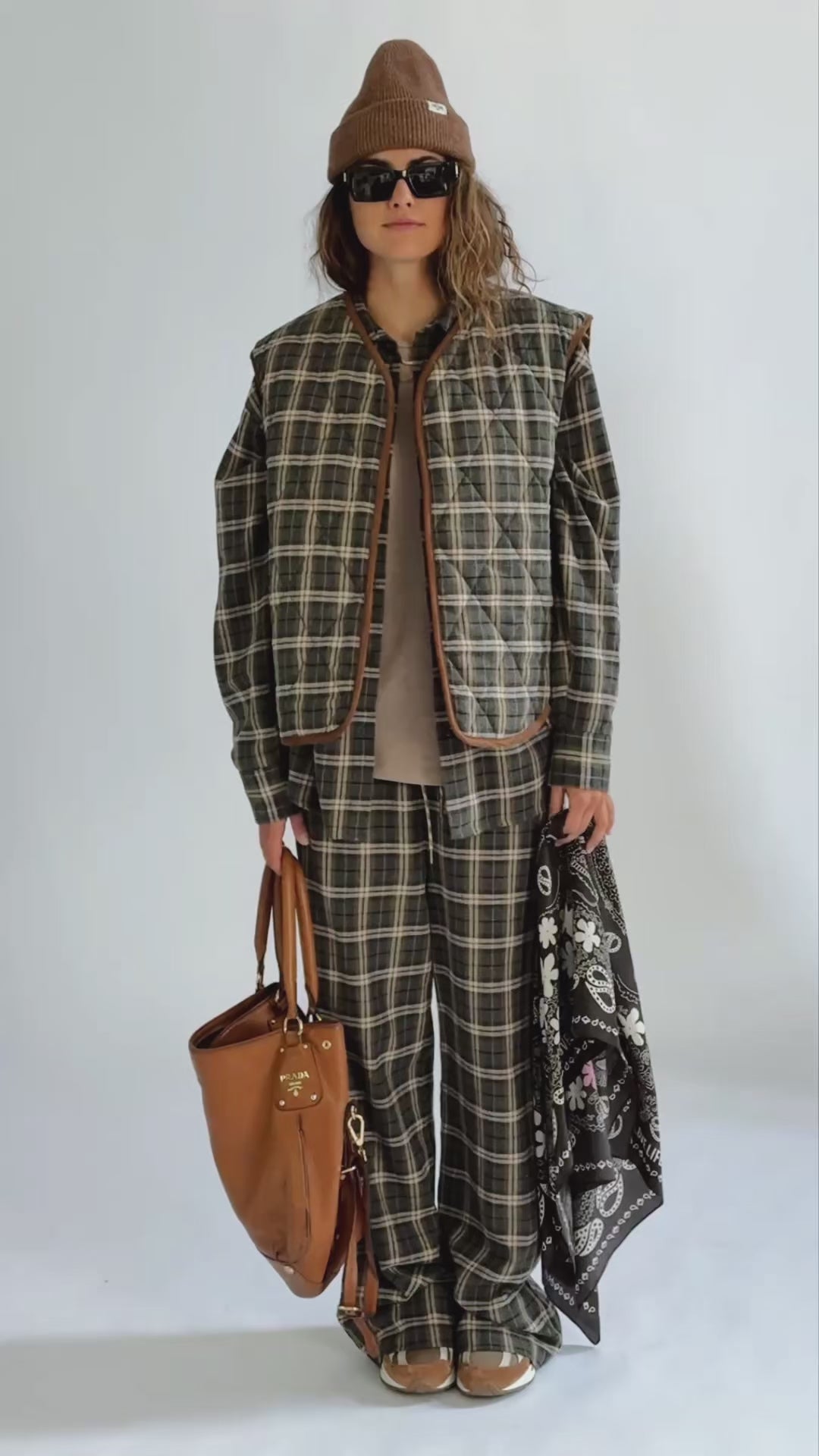 Spodnie Fall Khaki Plaid - 7
