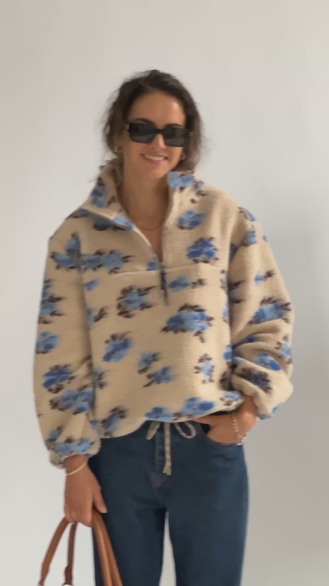 Nous Blue Flower Sweatshirt - 9