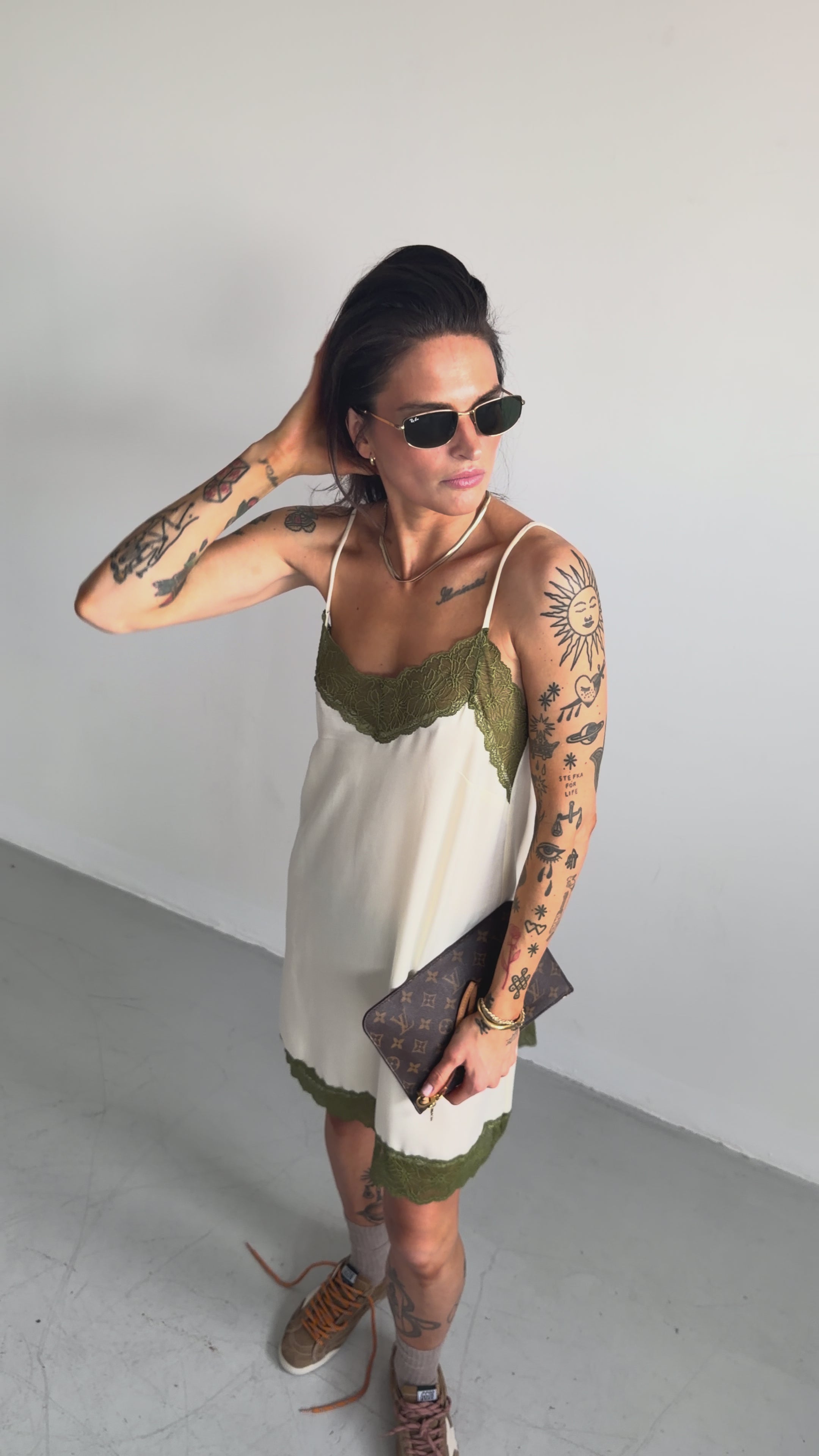 Kleid Kim Cream/Green - 4
