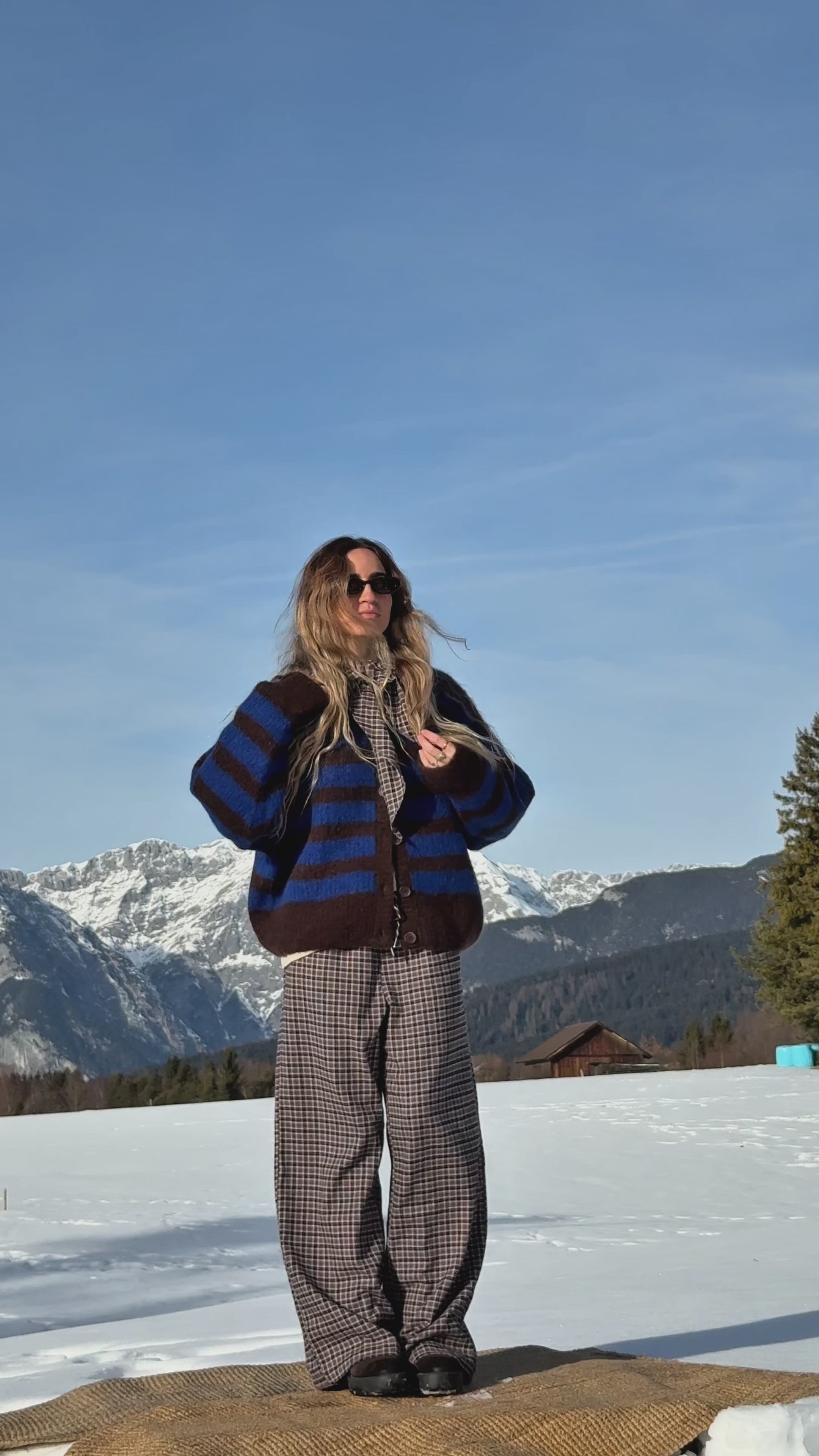 Chusta Tamo Blue Plaid - 4