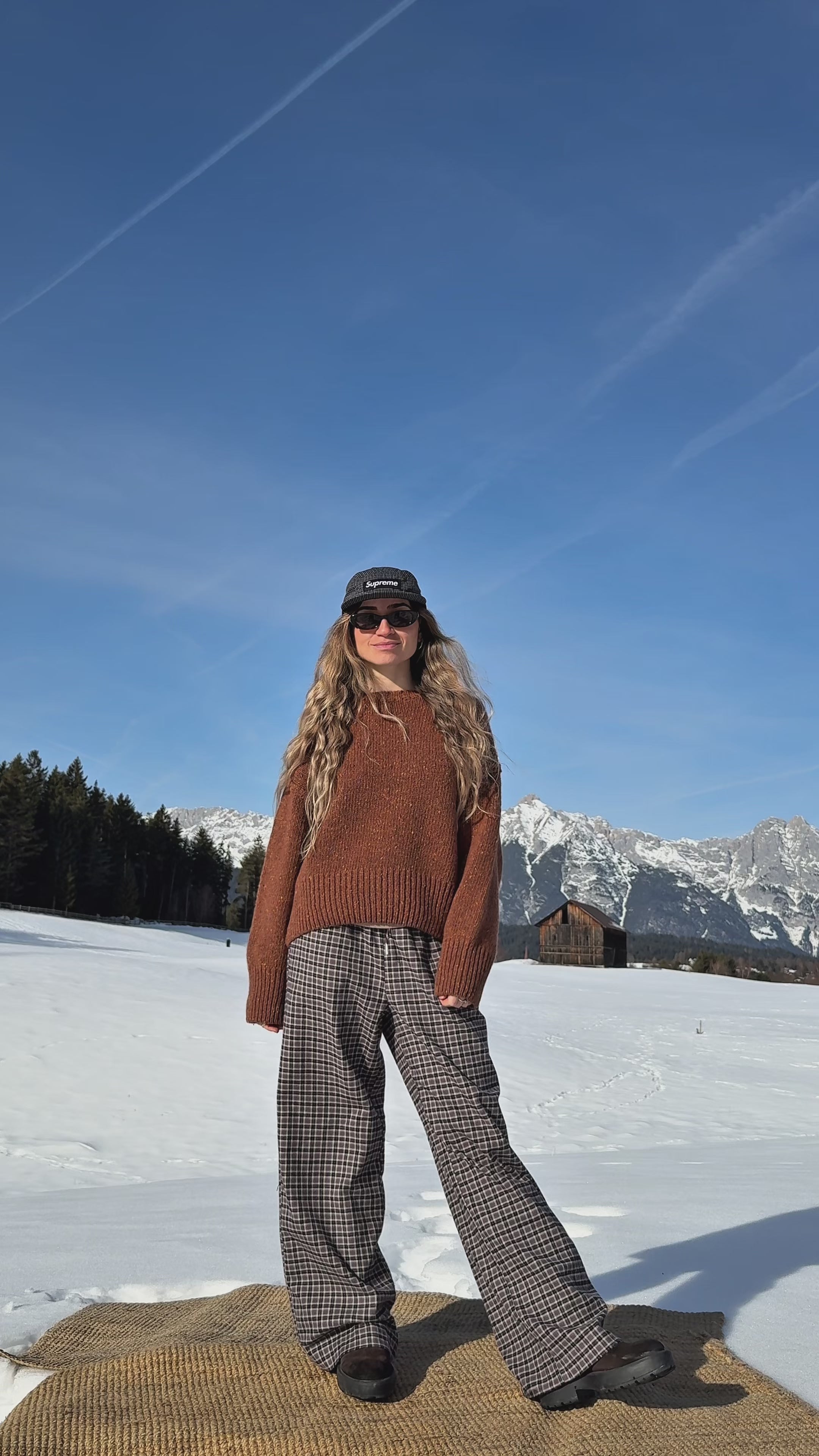 Spodnie Fall Blue Plaid - 4