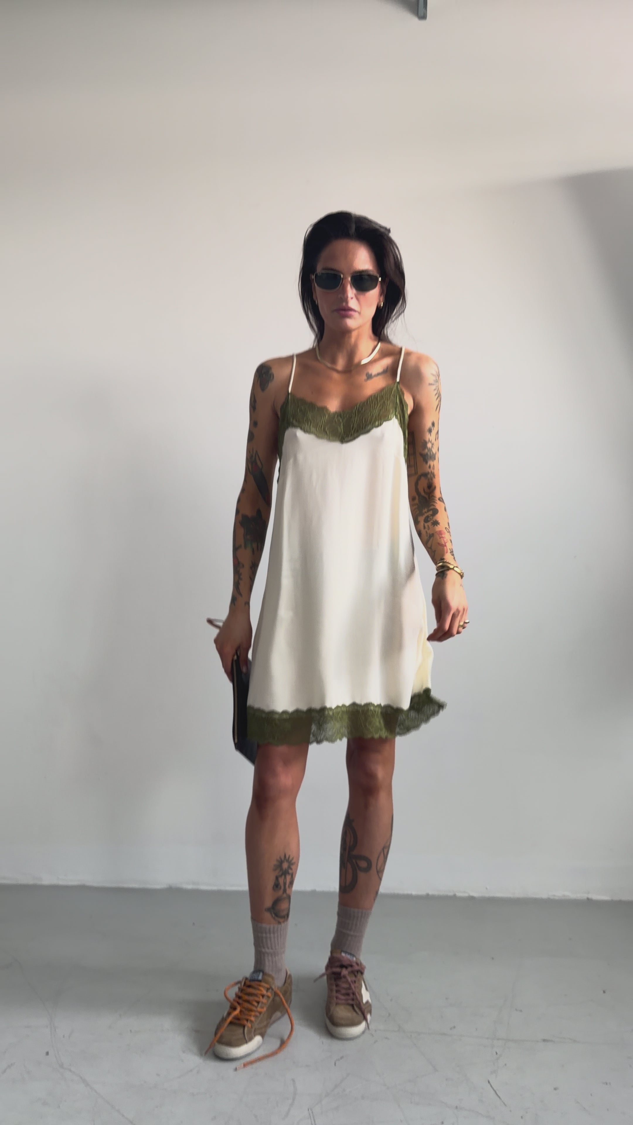 Kleid Kim Cream/Green - 3
