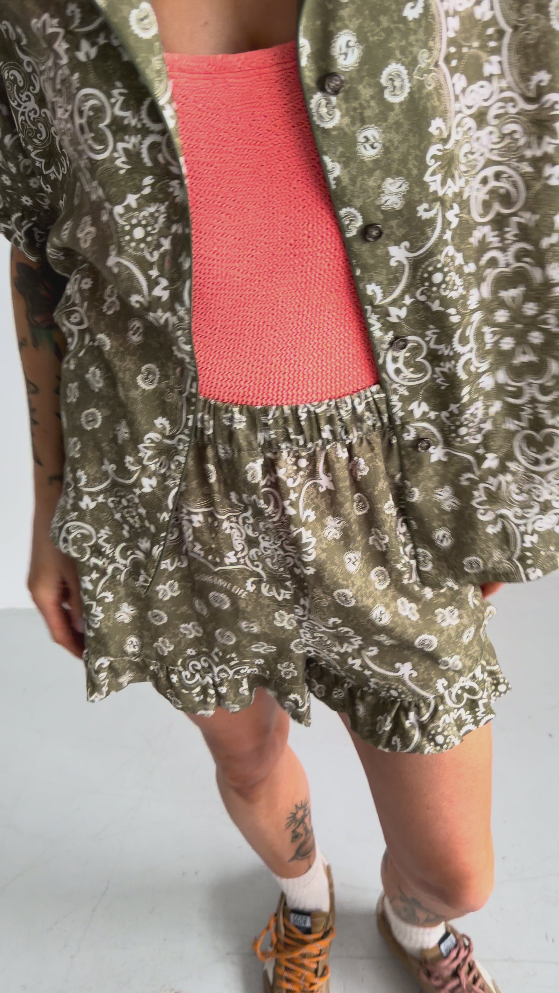 Spodenki Bey Paisley Olive - 3