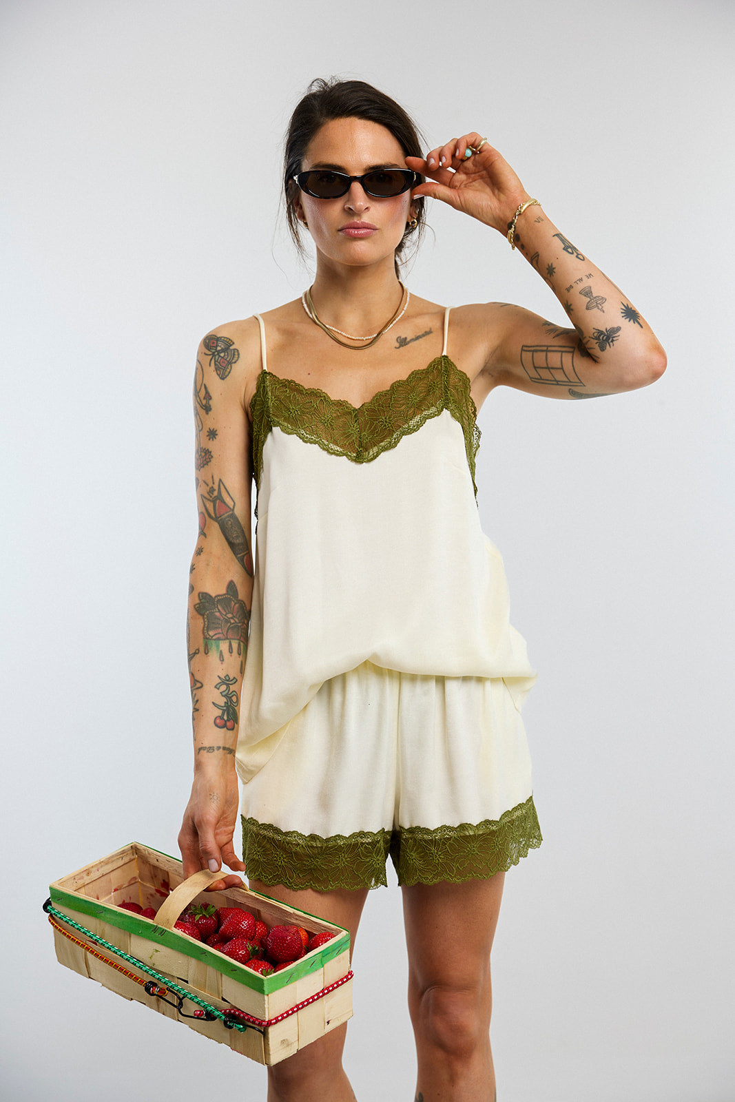 Spodenki Dola Cream/Green - 8