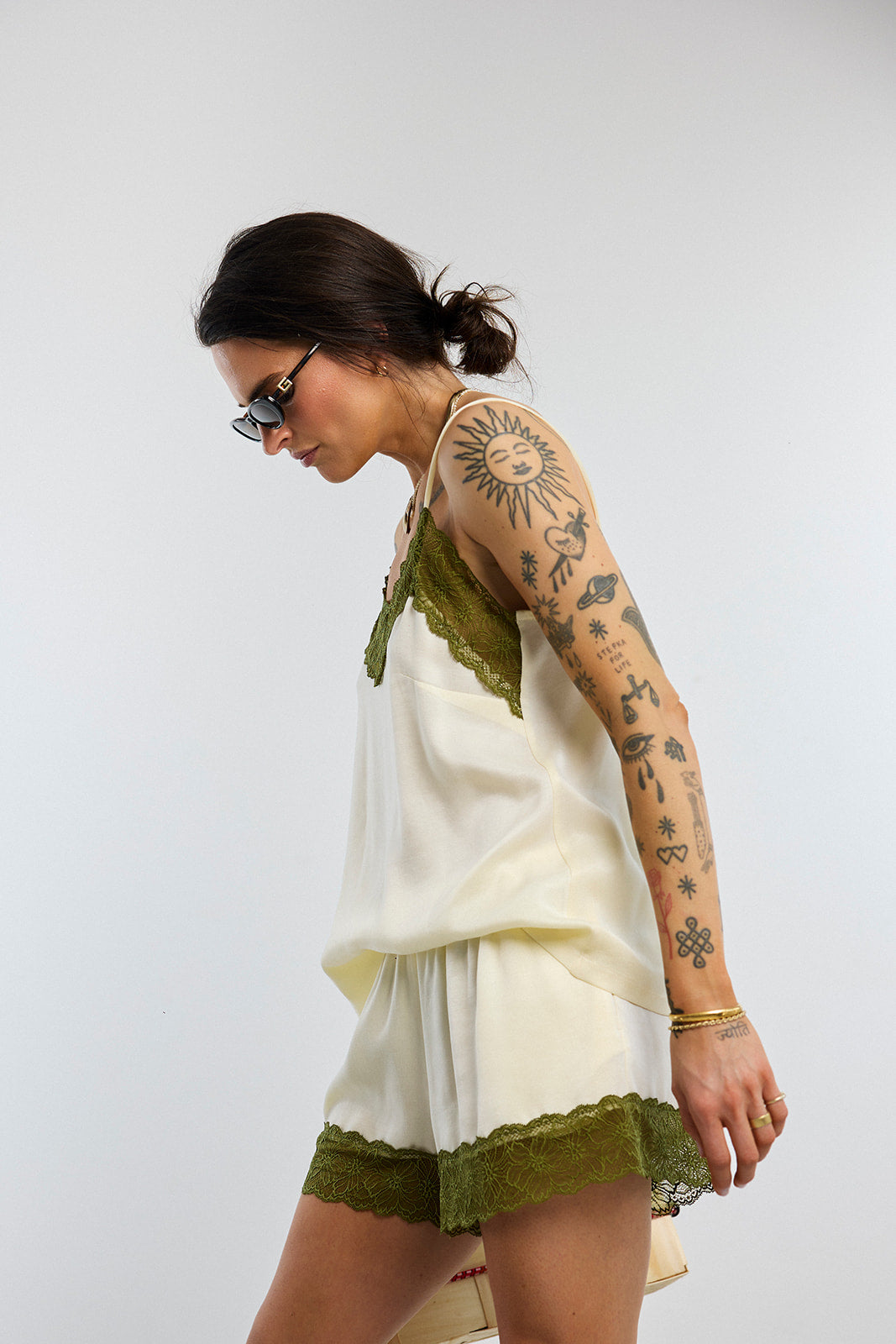 Spodenki Dola Cream/Green - 7