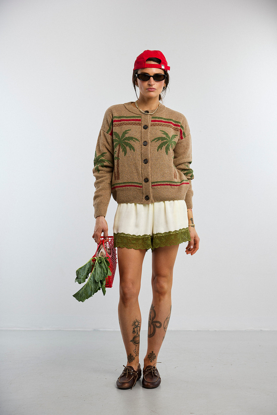 Spodenki Dola Cream/Green - 3
