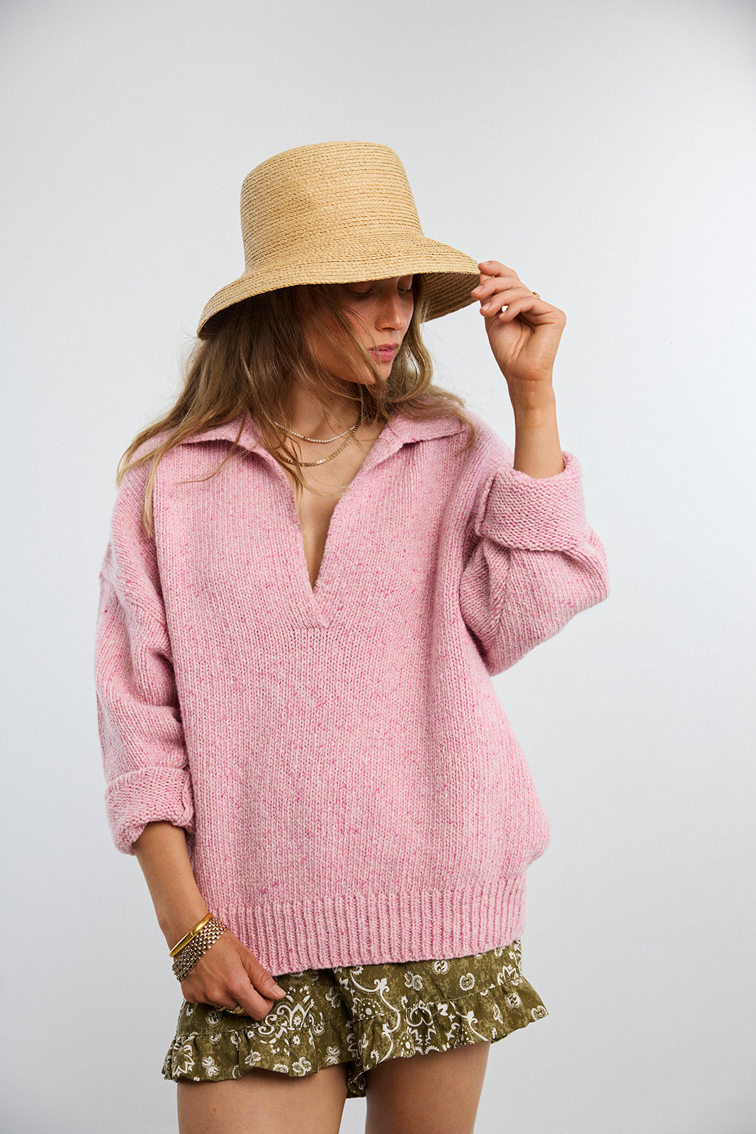 Open Pink Pullover - 14