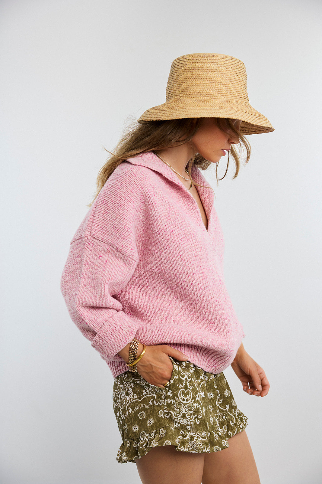 Open Pink Pullover - 4