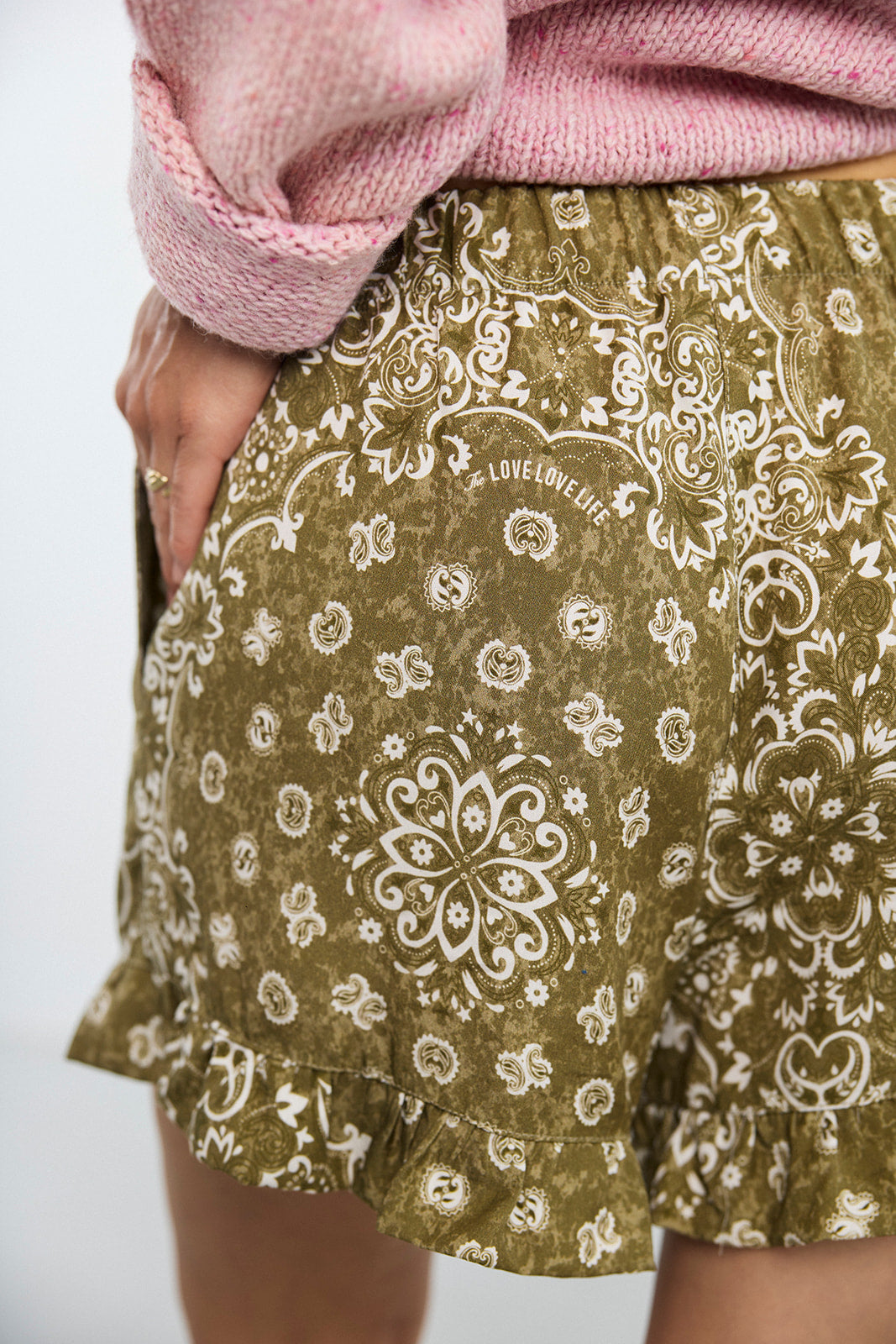 Shorts Bey Paisley Olive - 8