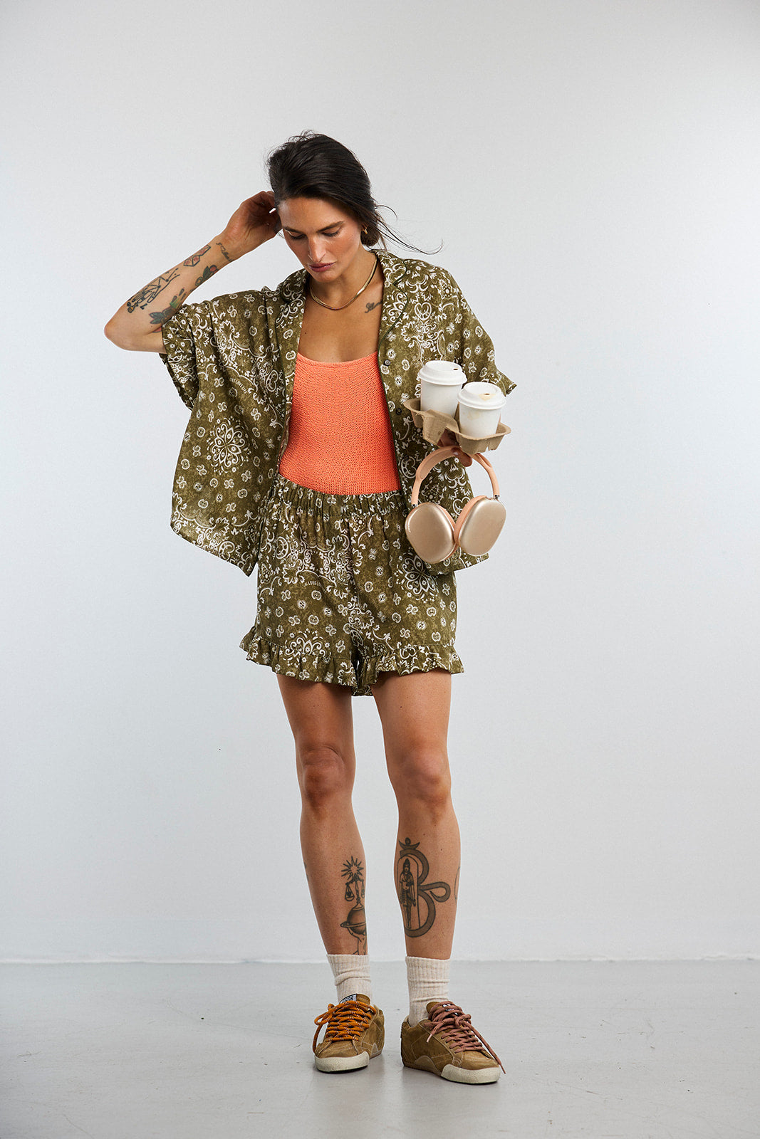 Koszula Frill Paisley Olive - 13