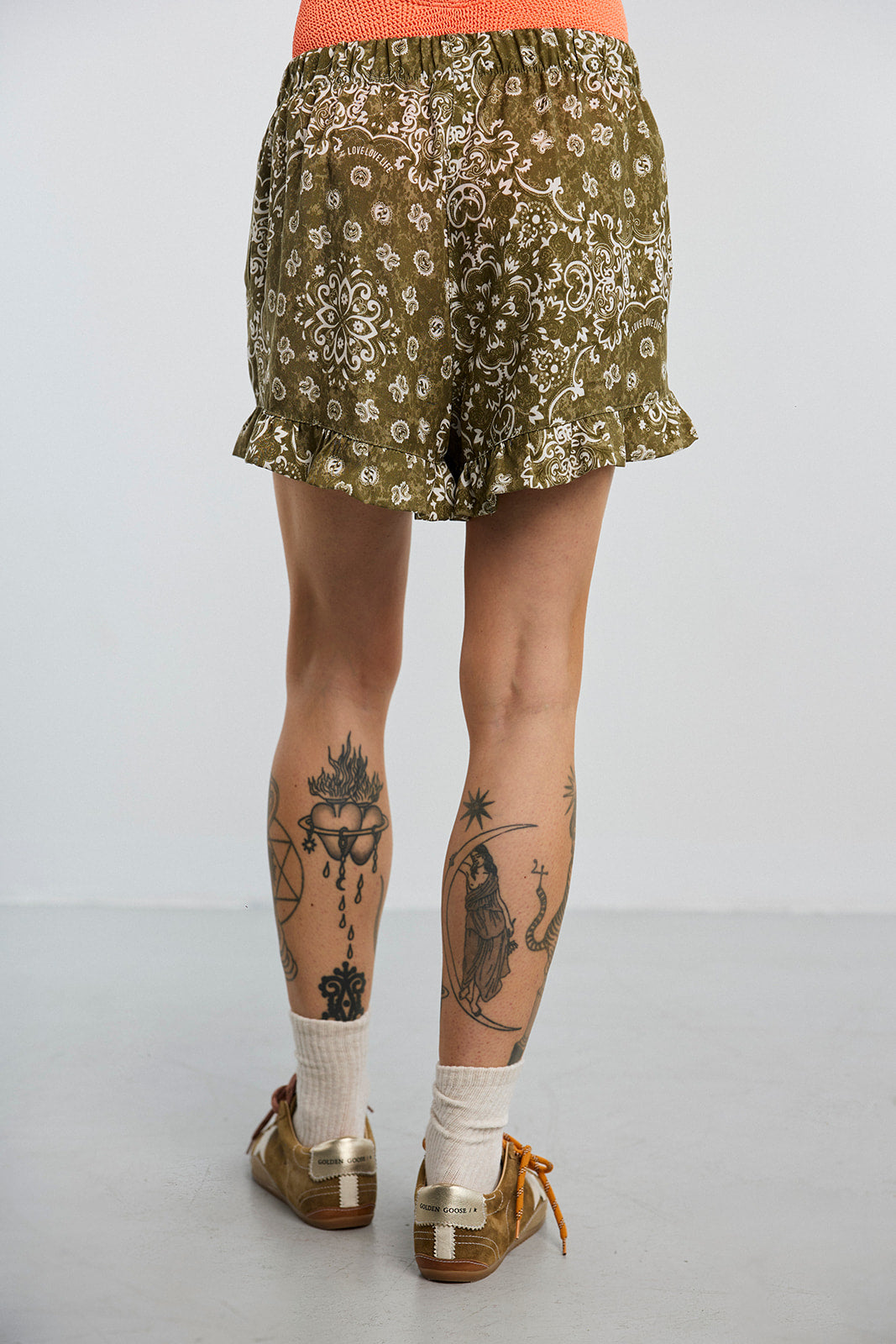 Shorts Bey Paisley Olive - 17