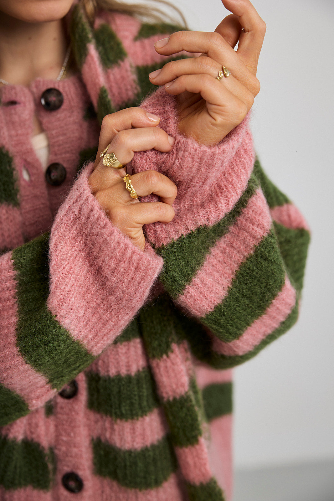 Cardigan Bori Khaki & Pink - 12