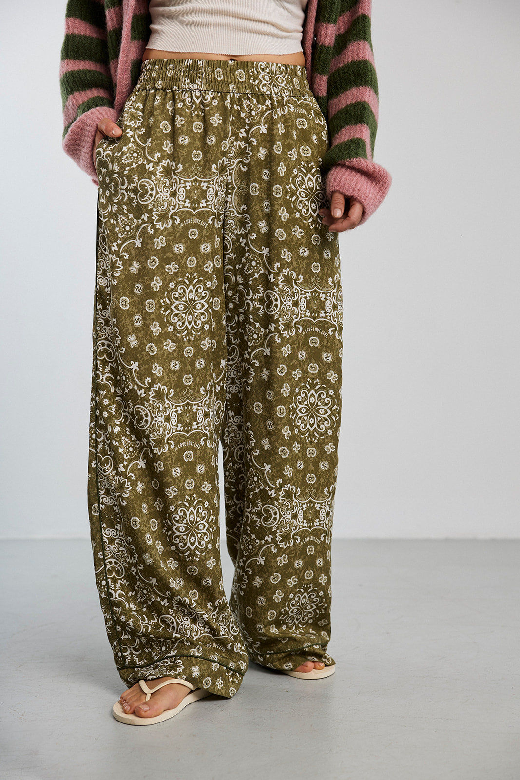 Spodnie Fall Dream Paisley Olive - 3