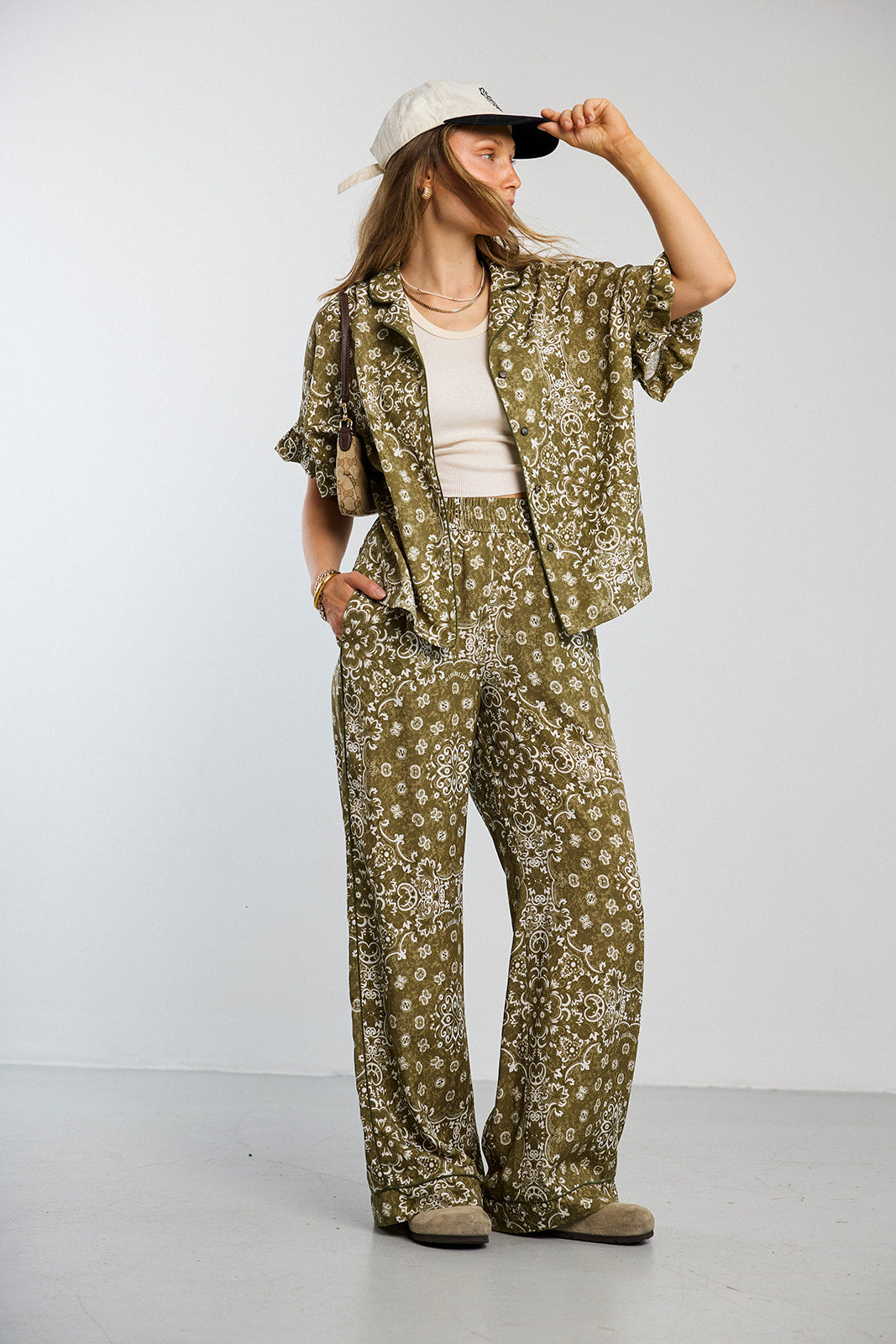 Spodnie Fall Dream Paisley Olive - 8