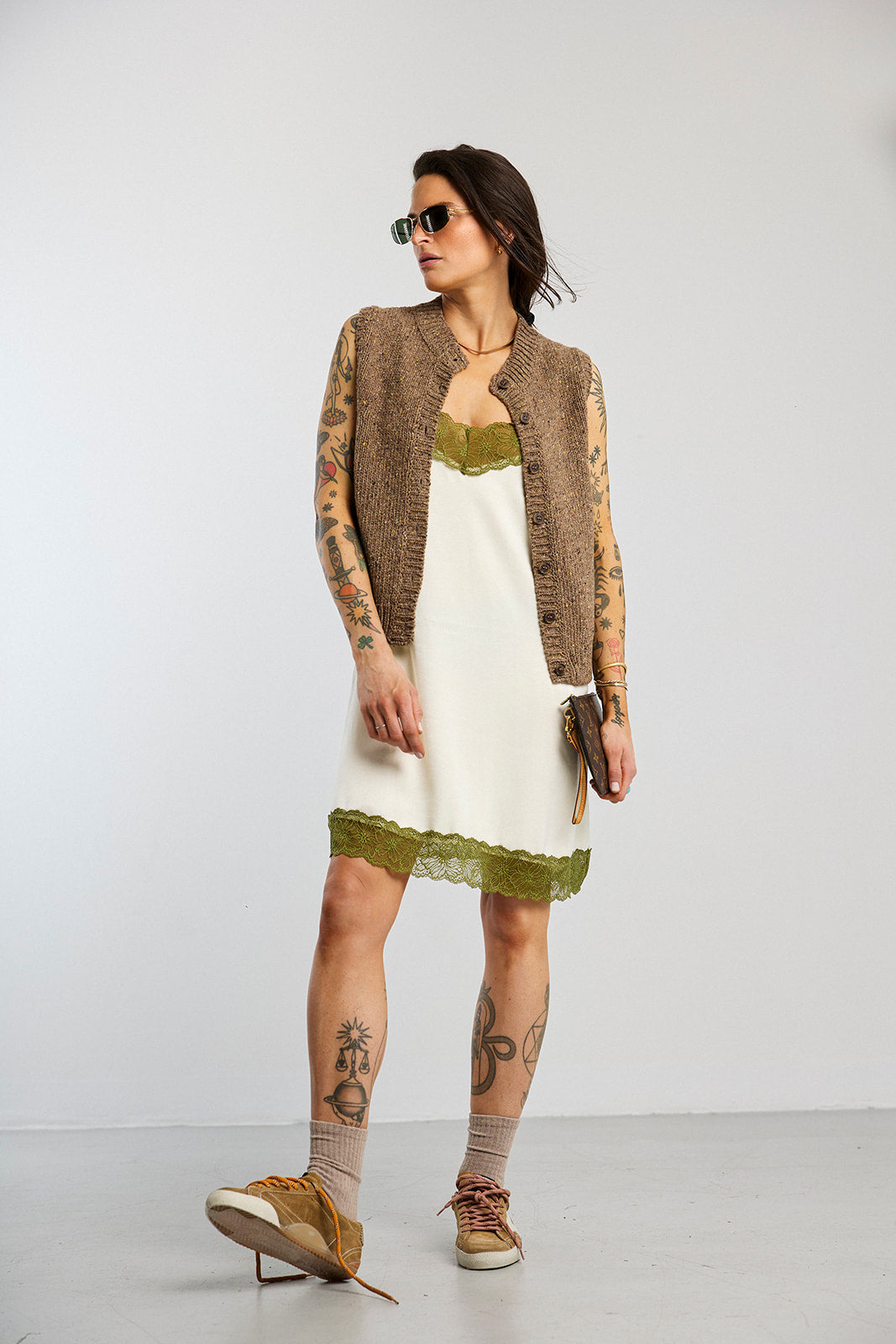 Kleid Kim Cream/Green - 4