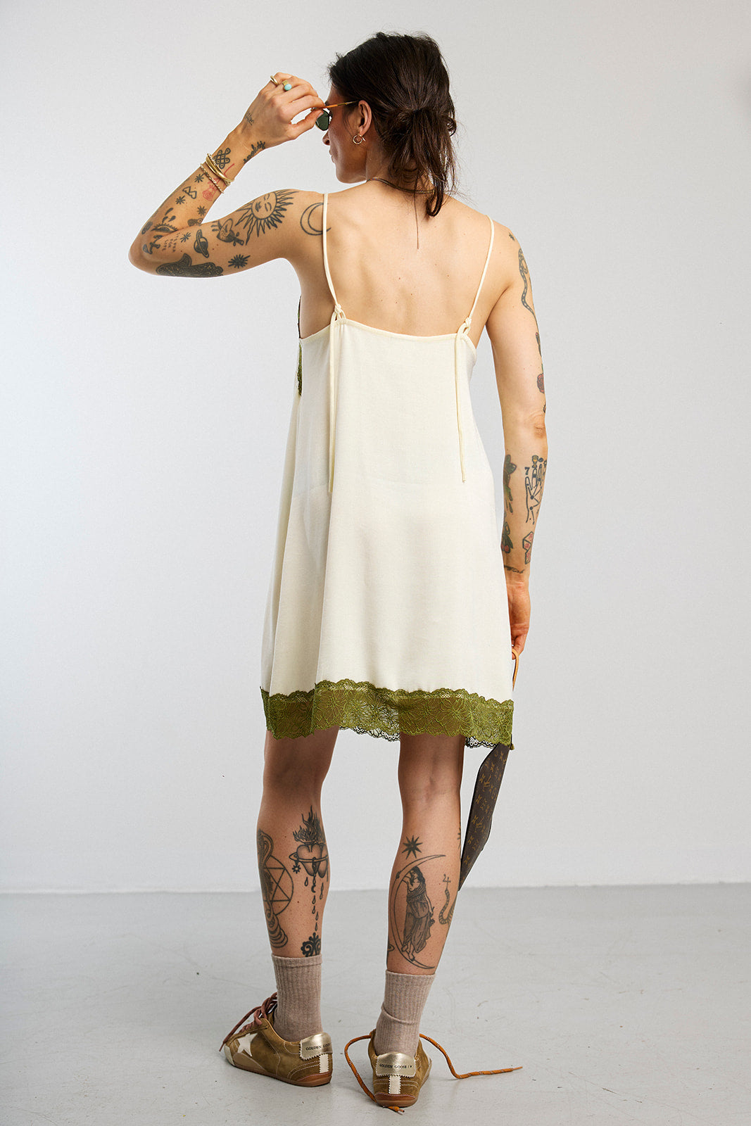 Kleid Kim Cream/Green - 3