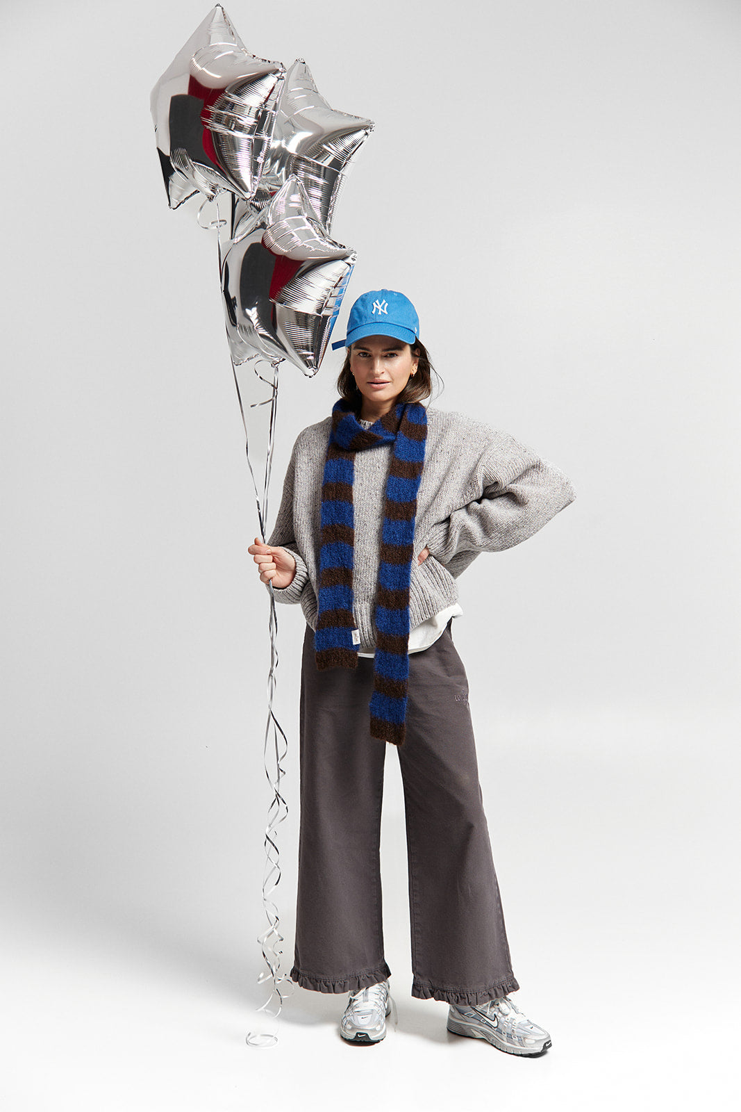 Szalik Lago Blue & Brown - 5