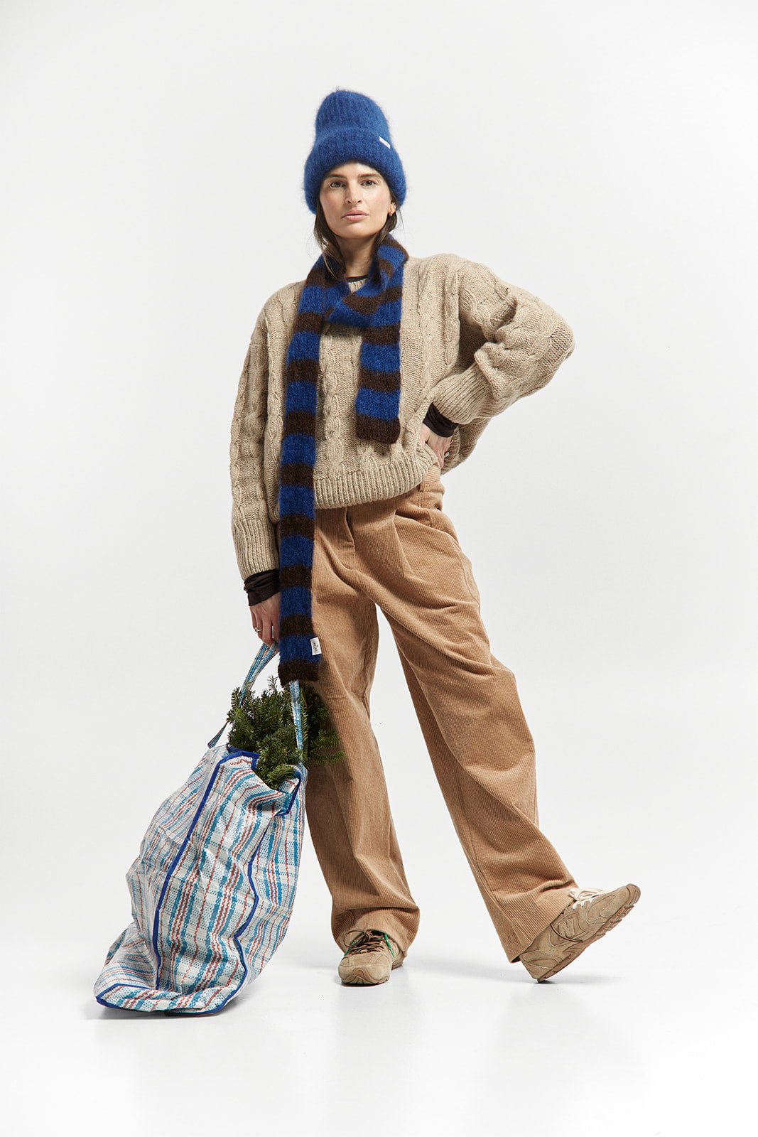 Szalik Lago Blue & Brown - 3