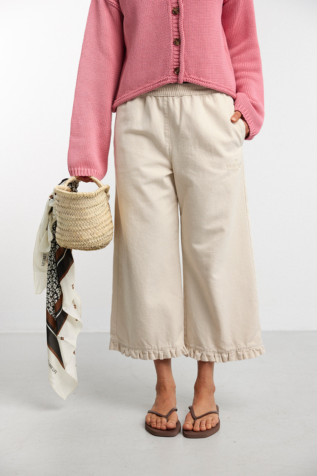 Spodnie Capri Street Cream - 6