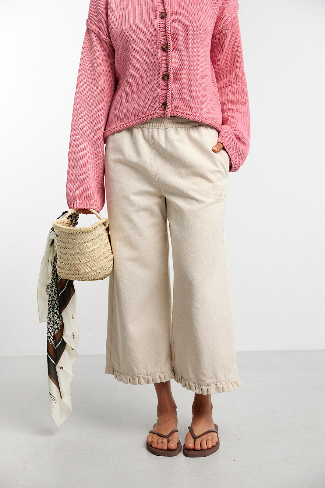 Spodnie Capri Street Cream - 7