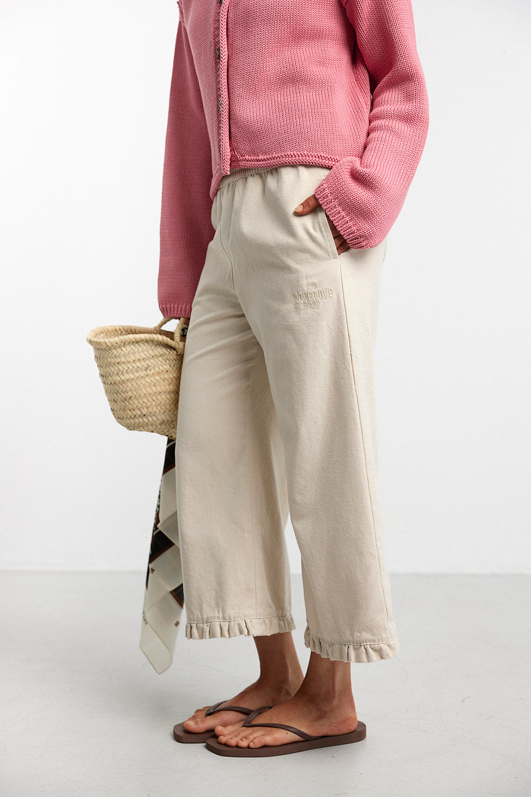 Spodnie Capri Street Cream - 8