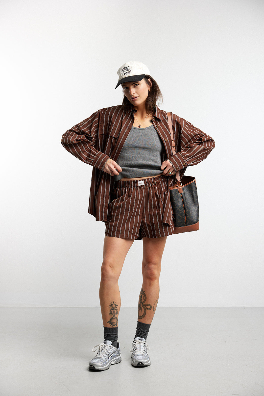 Berlin Brown Stripes Shorts - 8