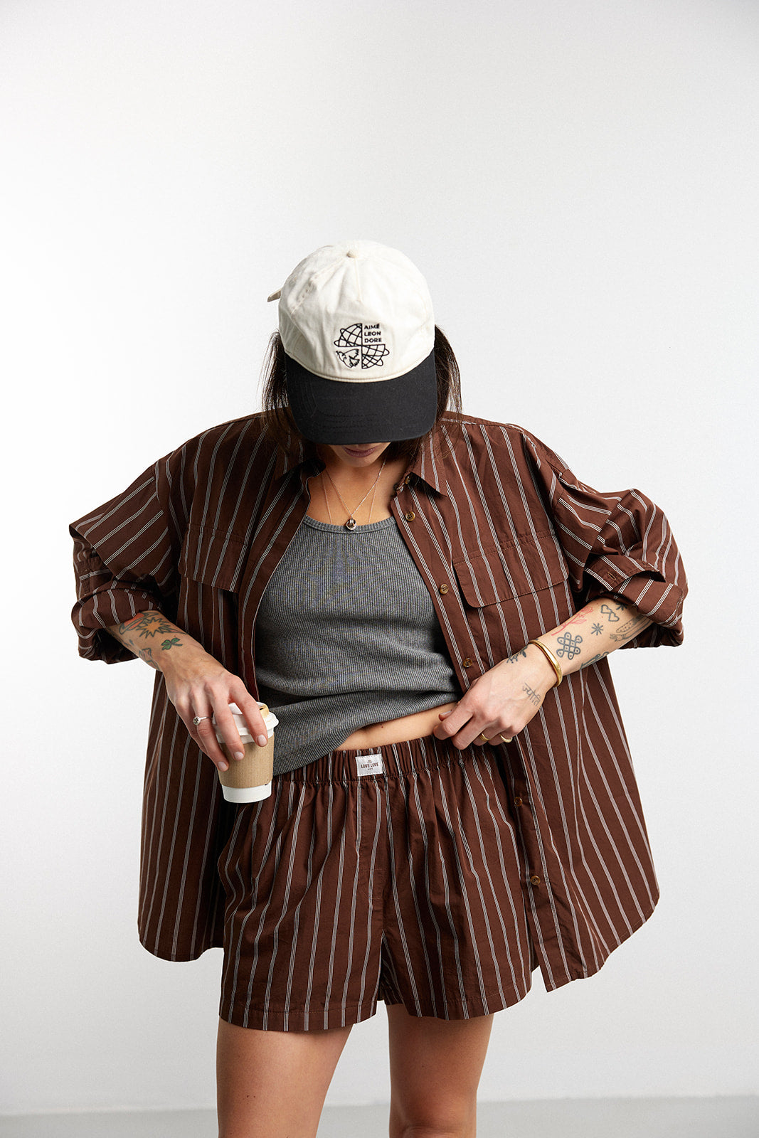 Berlin Brown Stripes Shorts