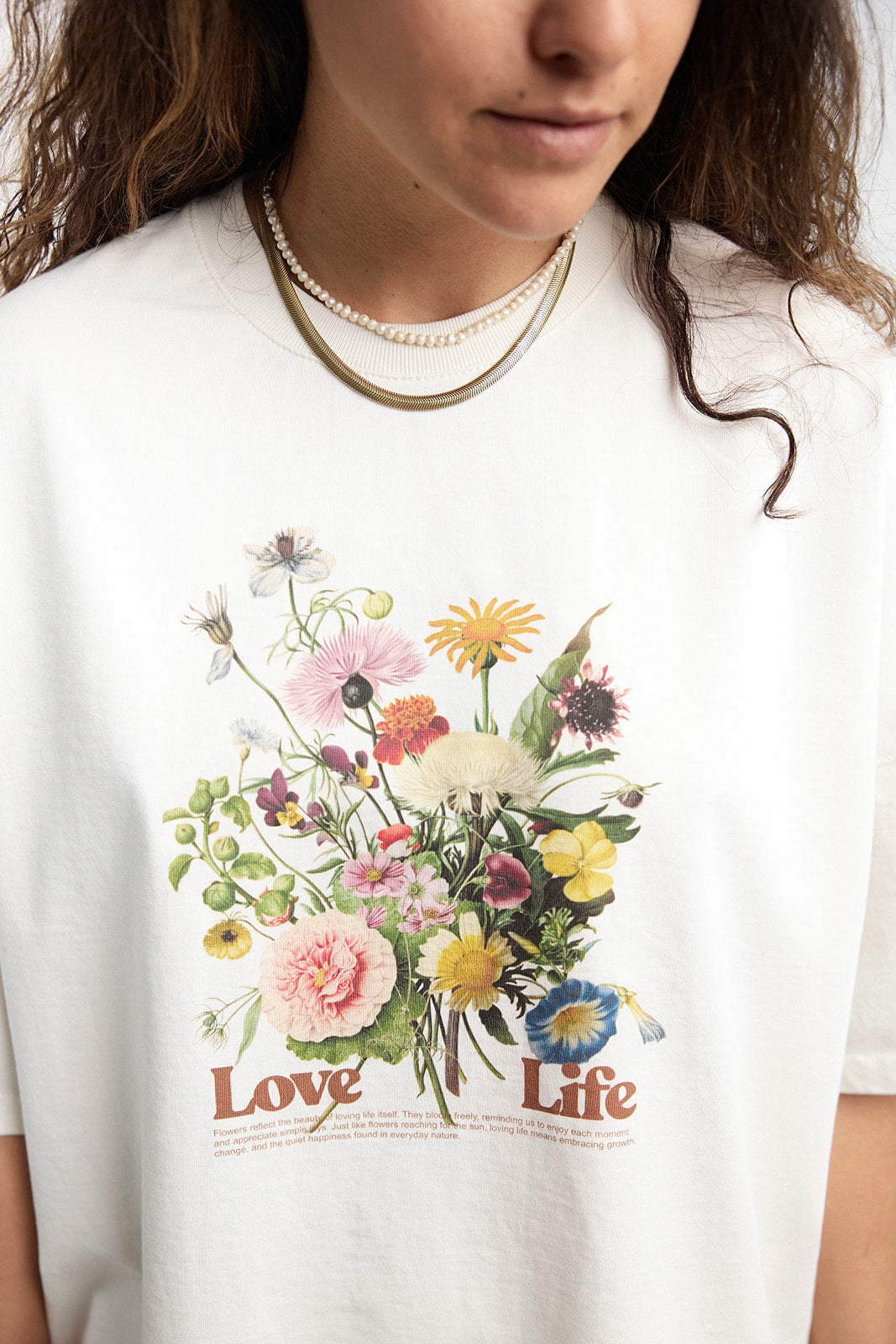 T-shirt West Ecru Bouquet