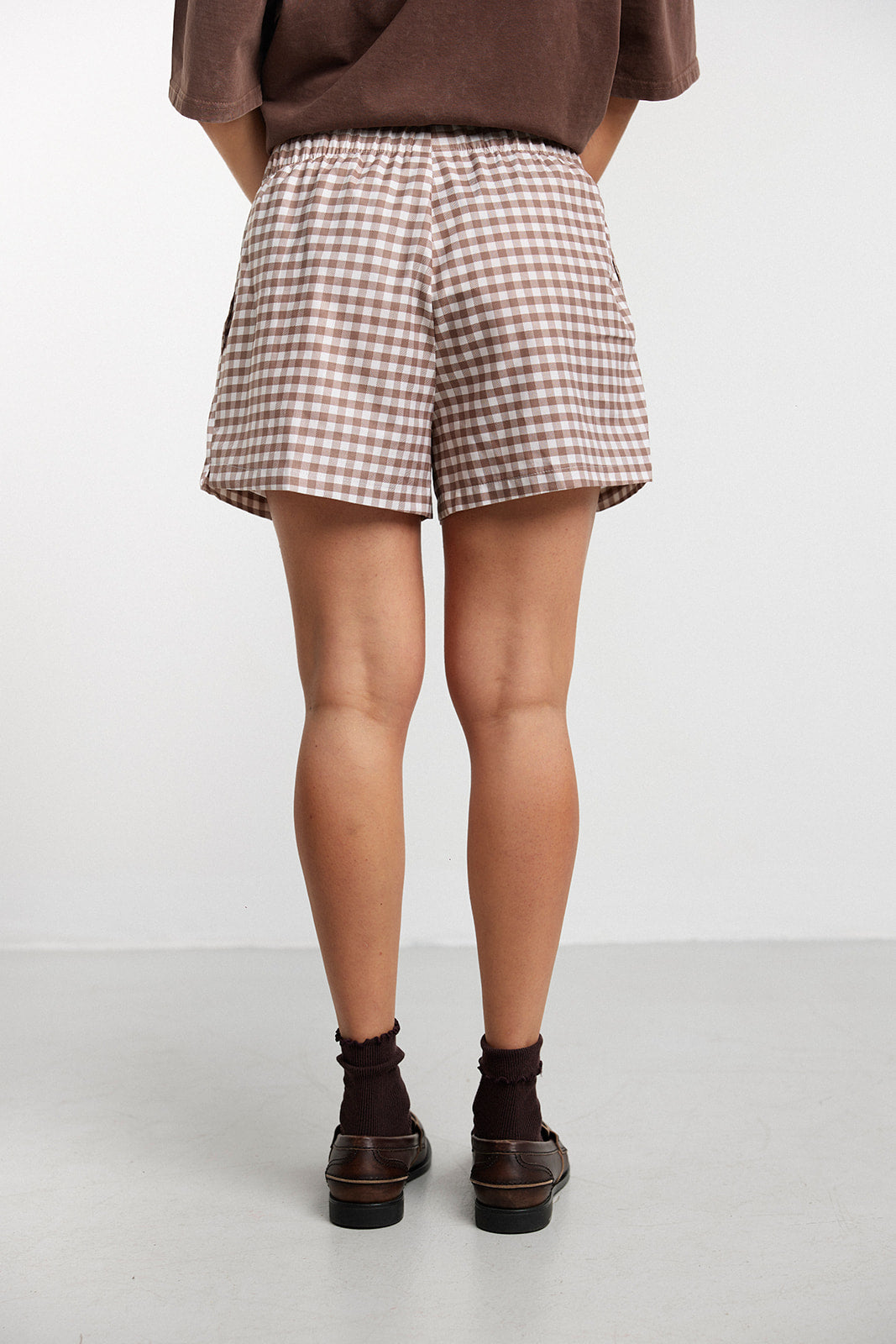 Berlin Brown Plaid Shorts - 5