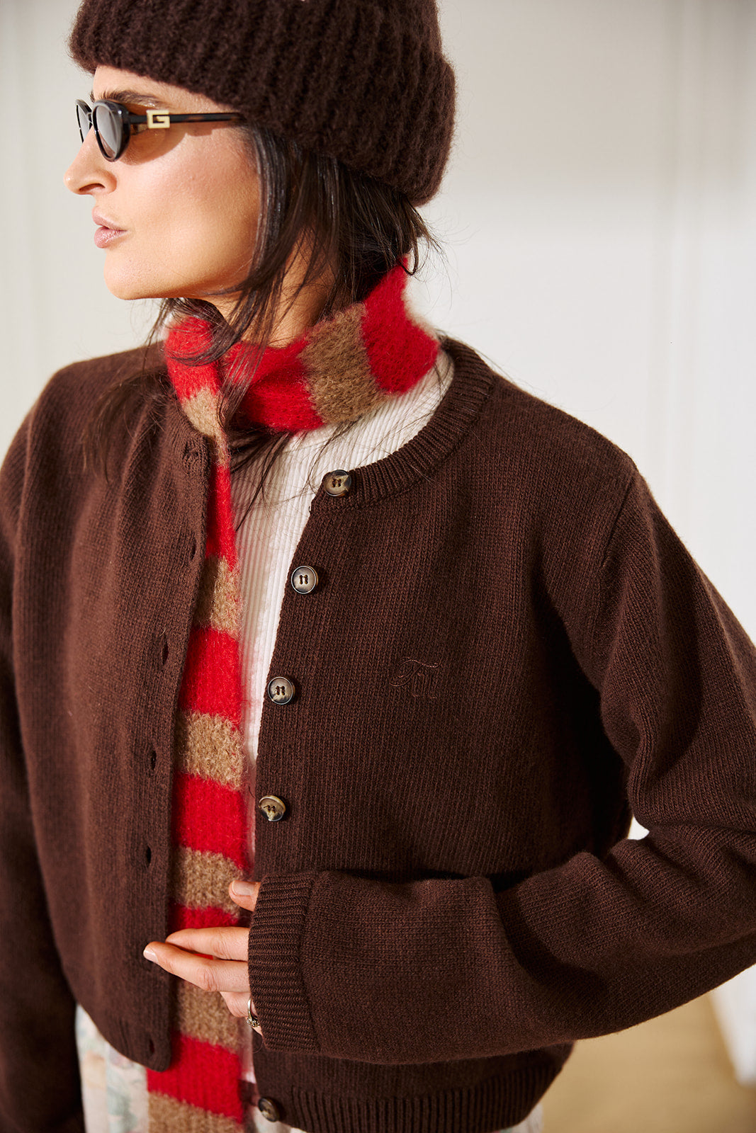 Szalik Lago Red & Beige - 4