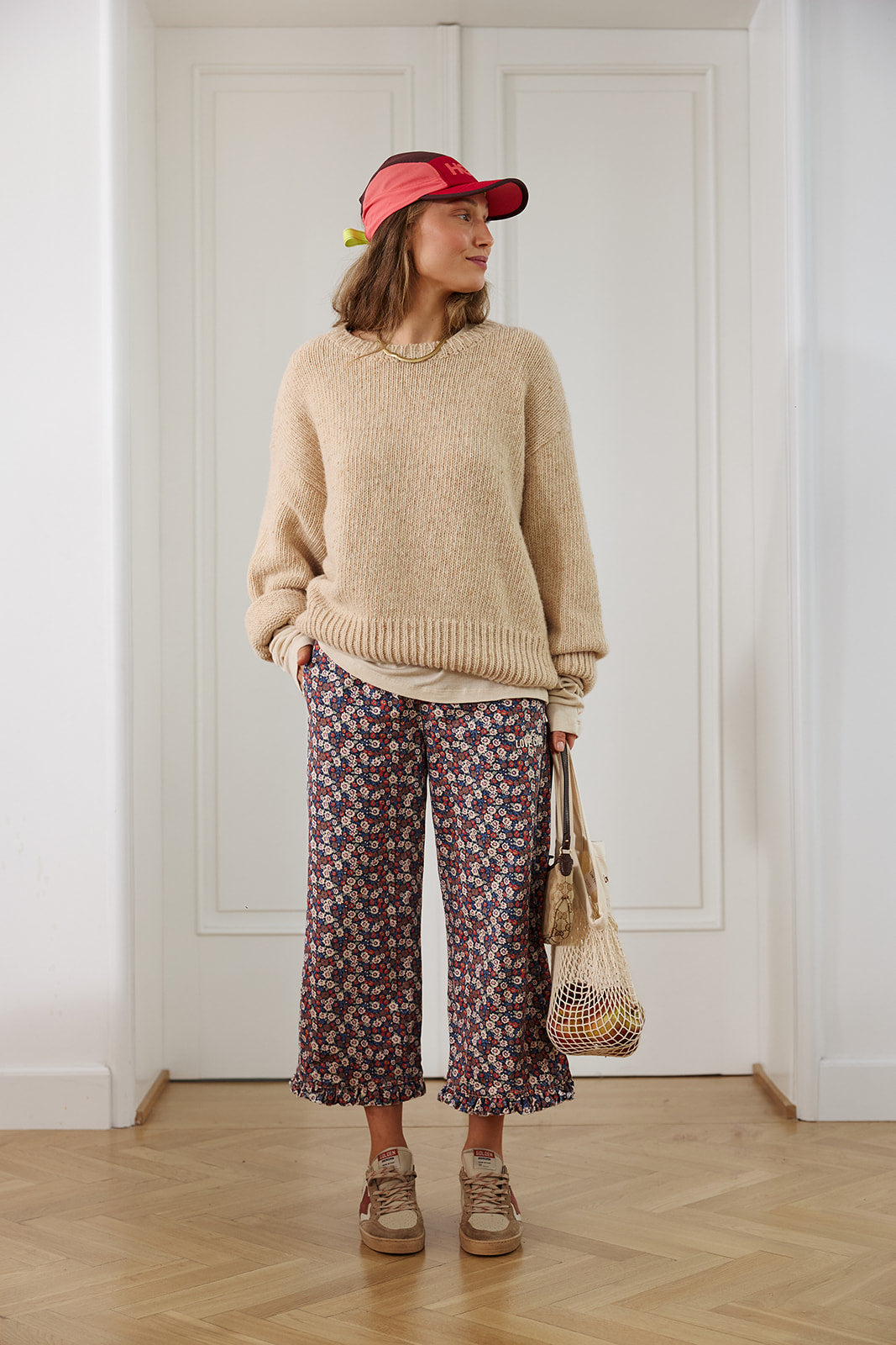 Spodnie Capri Street Floral Navy Vintage - 10