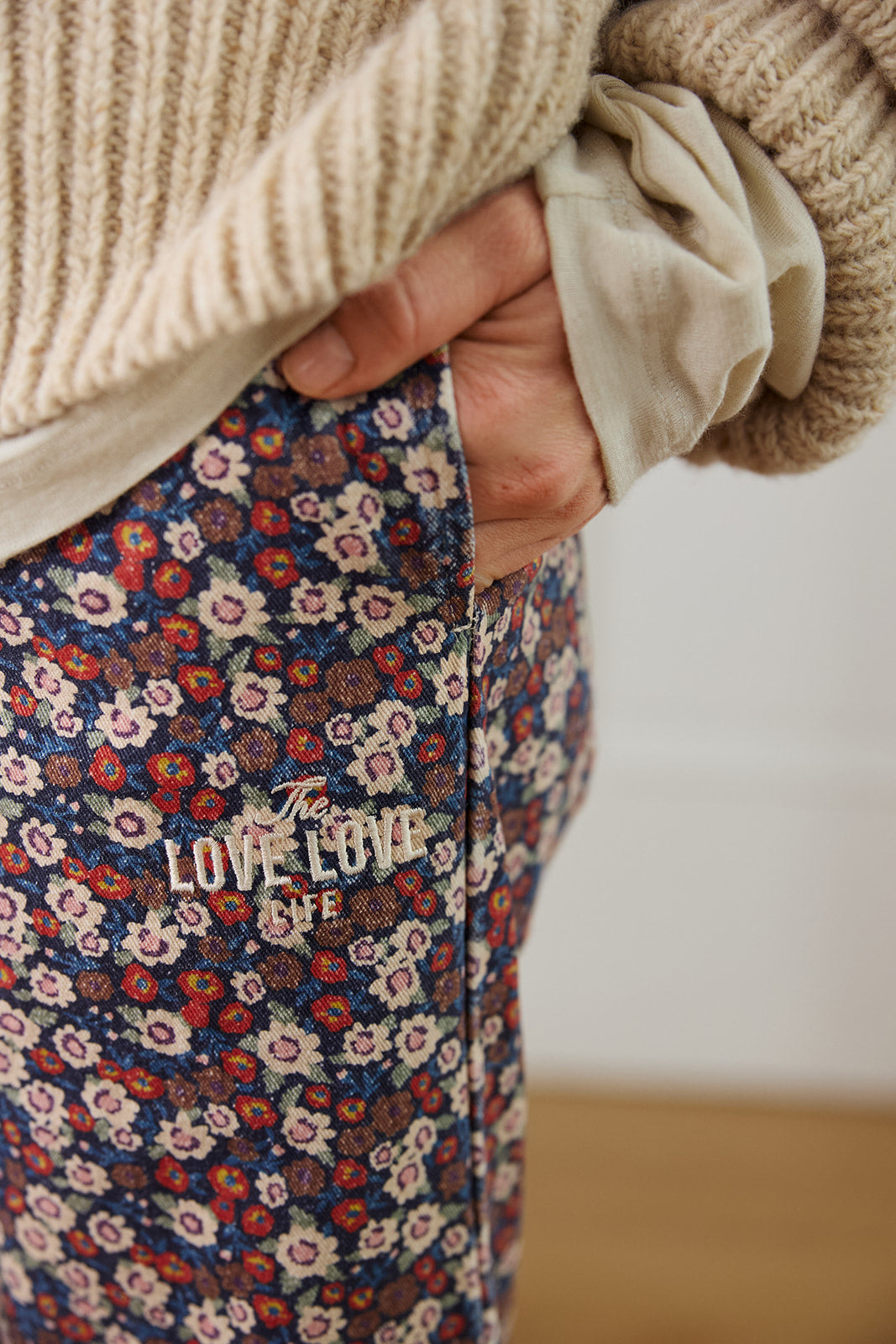 Spodnie Capri Street Floral Navy Vintage - 9