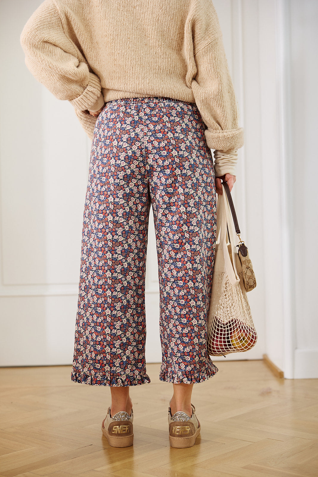 Spodnie Capri Street Floral Navy Vintage - 5