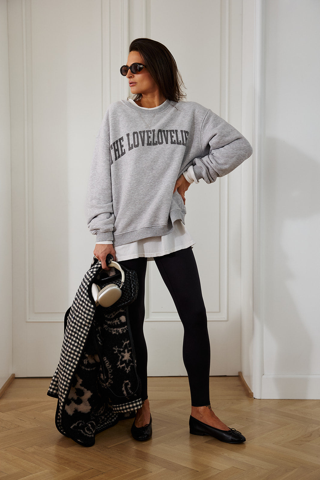 College-Sweatshirt Heather Gray VINTAGE - 6