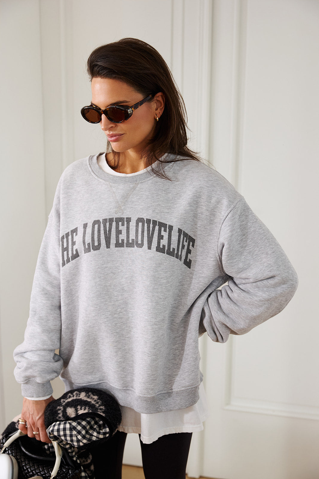 College-Sweatshirt Heather Gray VINTAGE - 8