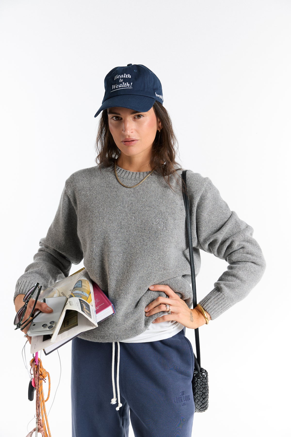 Sweter University Gray
