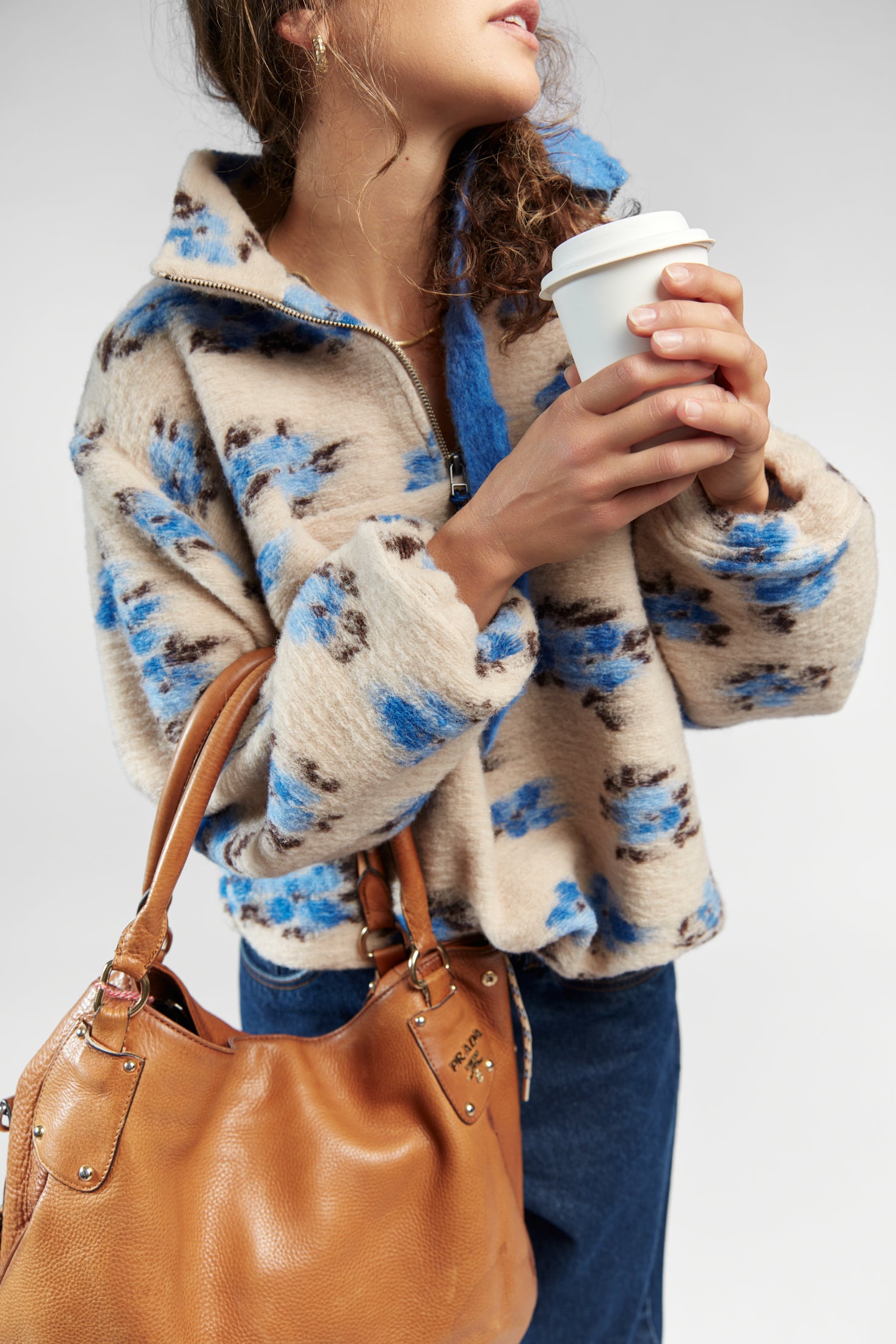 Nous Blue Flower Sweatshirt