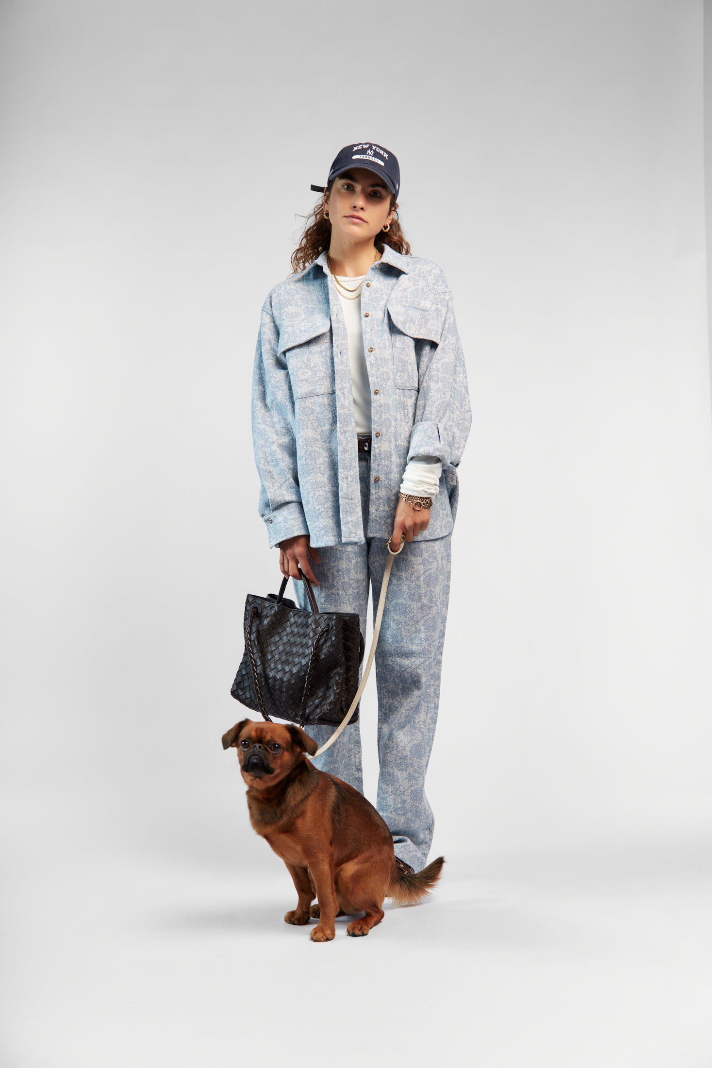 Misha Blue Jacquard Shirt