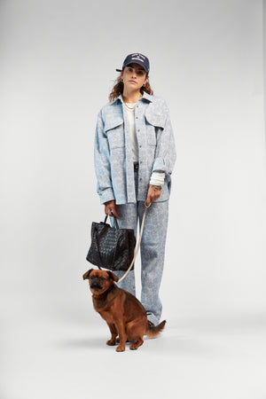 Koszula Misha Blue Jacquard