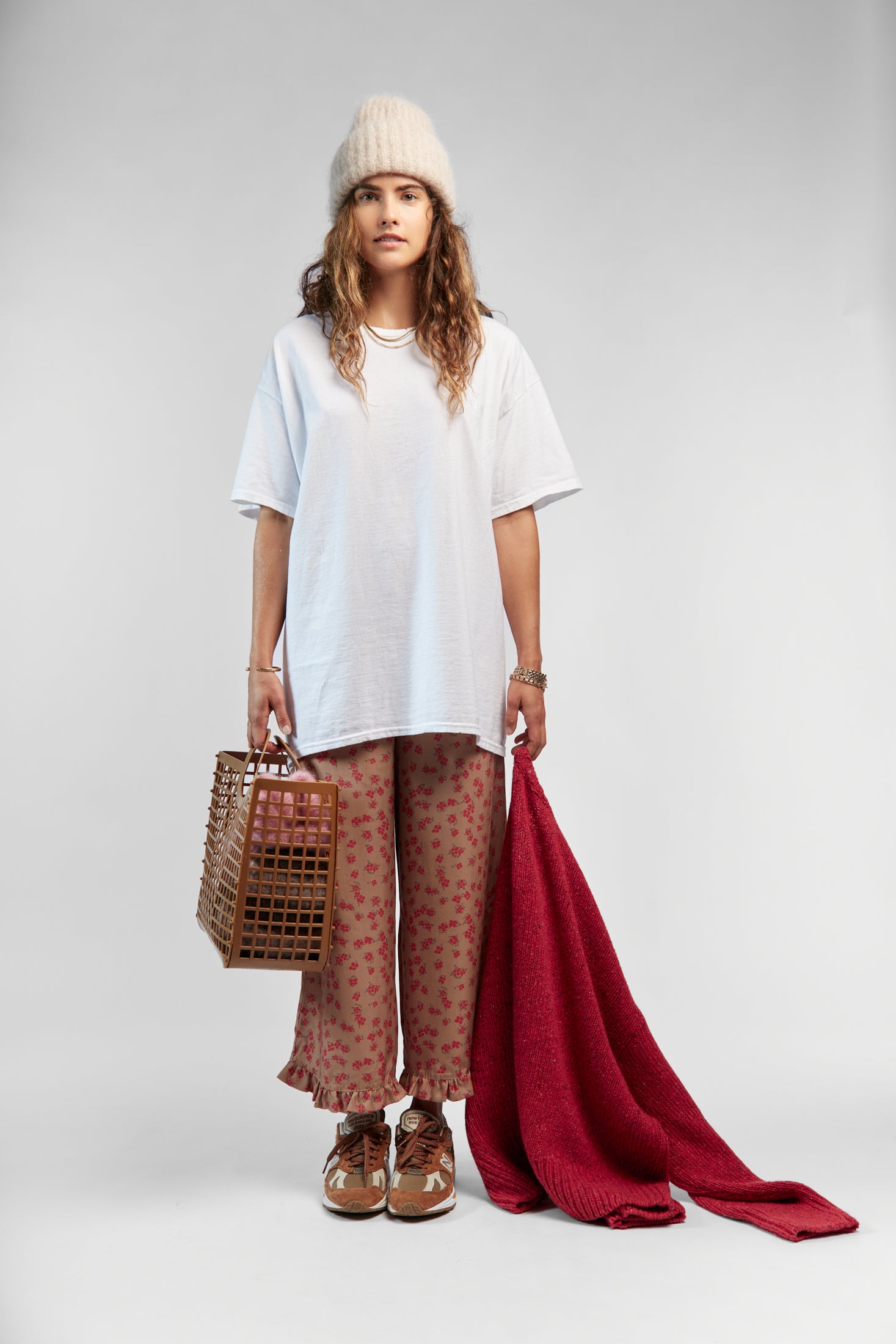 T-shirt Tan White Classic