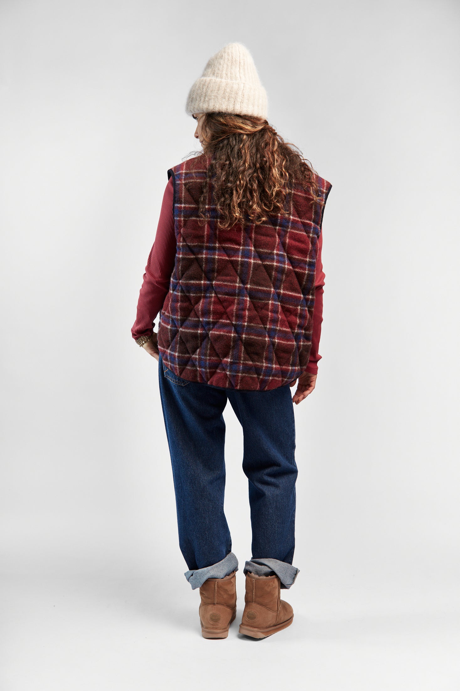 Tahoe Red Plaid Vest