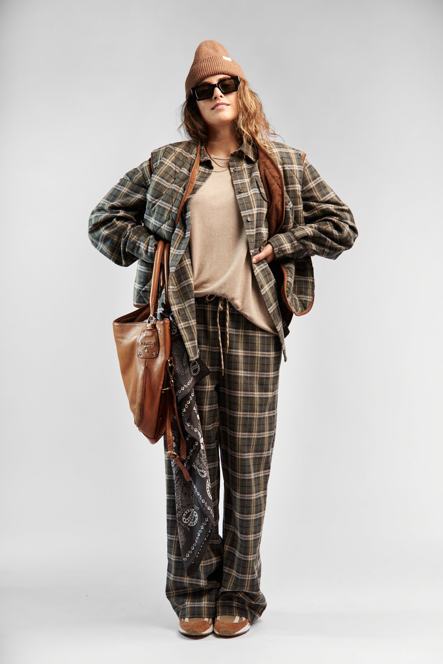 Spodnie Fall Khaki Plaid - 12
